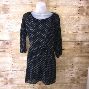 Express Cinched Waist Polkadot Dress Size S